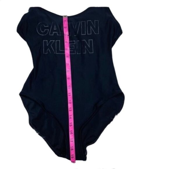 Calvin Klein Black One Piece Swimsuit - Size 6 - Picture 6 of 11